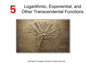 natural logarithmic function.