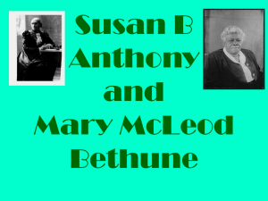 Susan B Anthony and Mary McLeod Bethune