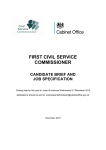 The First Civil Service Commissioner