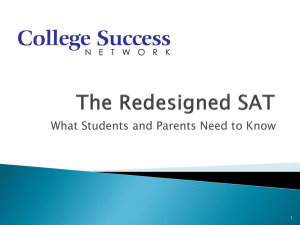 link to a presentation - College Success Network