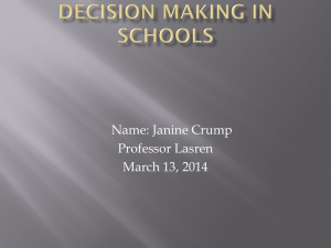 Decision Making in Schools