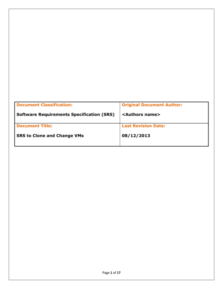 Sample IEEE Standards SRS Format