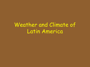 Weather and Climate of Latin America