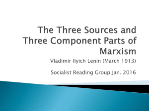 The Three Sources and Three Component Parts of Marxism