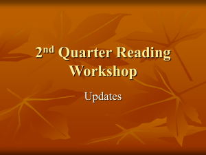 2nd Quarter Reading Workshop