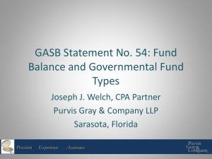 GASB 54 New Fund Balance