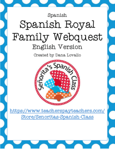 the new spanish royal family – webquest