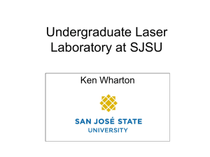 Undergraduate Laser Laboratory at SJSU