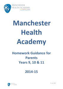 Homework Guidelines - Manchester Health Academy