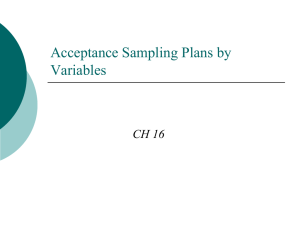 Additional Sampling Procedures