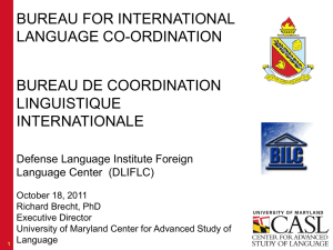 2 - Bureau for International Language Coordination