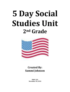 5 Day Unit for Social Studies