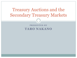 Treasury Auctions and the Secondary Treasury Markets