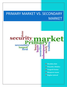 primary market vs. secondary market