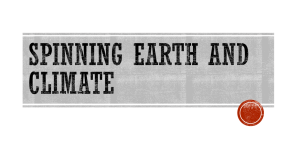 Spinning earth and climate