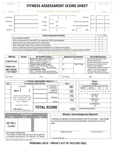 fitness assessment score sheet