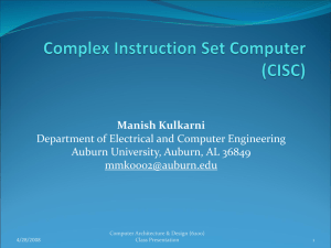 Complex Instruction Set Computer