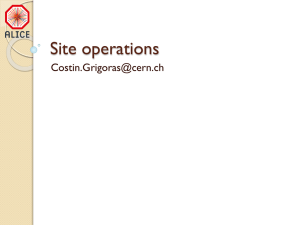 Site operations - Indico