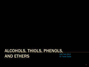 Alcohols, Thiols, Phenols, And Ethers