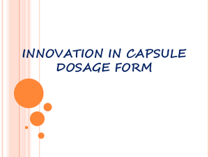 recent innovation in capsule dosage form