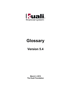 Glossary - KualiCo