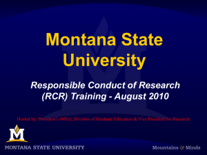 Training PPT - Montana State University