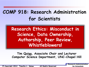 Research Administration for Scientists