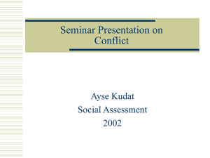 Conflict Presentation - Social Assessment, LLC