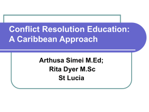 Conflict Resolution Education A Caribbean Approach