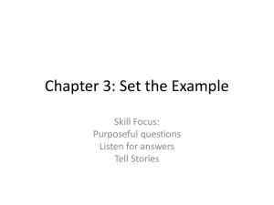 Chapter 3: Set the Example