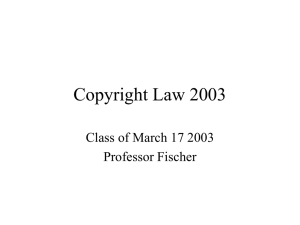 Slides from Class 16 (March 17, 2003)