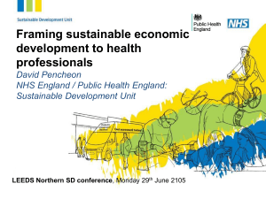 Framing sustainable economic development to health professionals
