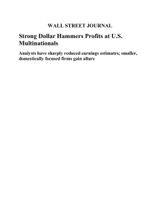 Strong Dollar Hammers Profits at U.S. Multinationals