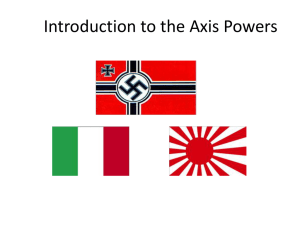 Notes for Nazi Germany, Italy, and Japan