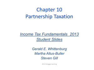Chapter 10 Partnership Taxation