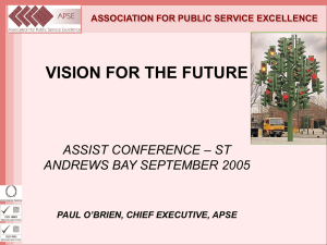 ASSOCIATION FOR PUBLIC SERVICE EXCELLENCE