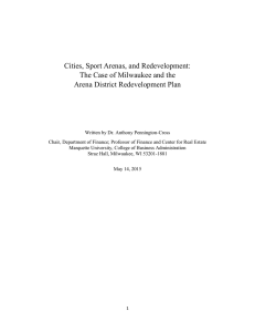 Cities, Sport Arenas, and Redevelopment: The