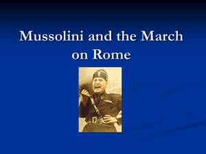 Mussolini and the March on Rome
