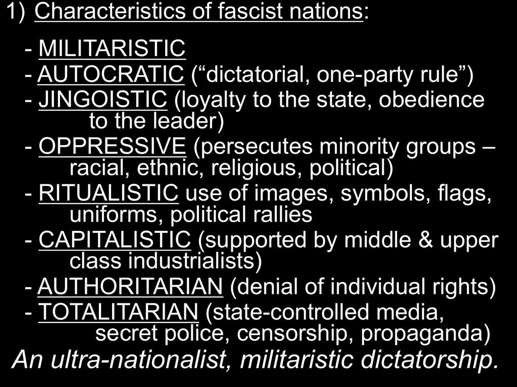 20+ Inspiración Fascism Characteristics - Angelito Cortuna

