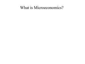 What is Microeconomics? - California State University, Bakersfield