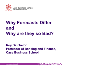 Why forecasts differ - presentation