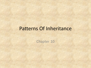 Bio10 Patterns of Inheritance