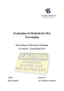 Evaluation of Methods for H 2 S Scavenging