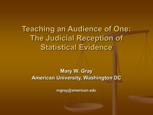 Teaching an Audience of One: The Judicial