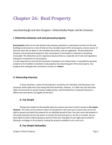 Chapter 26: Real Property