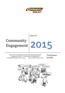 Chris McAlpine's Community Engagement Workshop Participant's