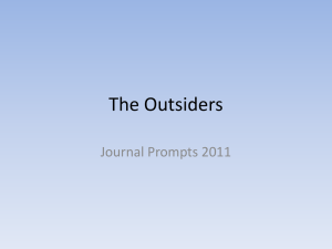 Outsiders chapter prompts chapter prompts