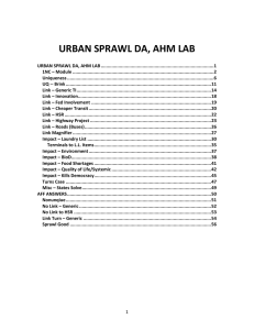 Urban Sprawl DA – GDS 2012