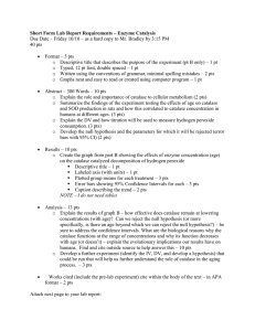Short Form Lab Report Requirements – Enzyme Catalysis Due Date