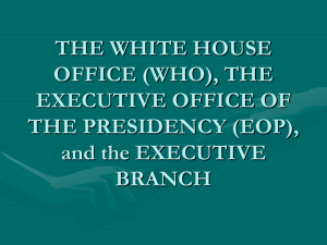 THE WHITE HOUSE OFFICE